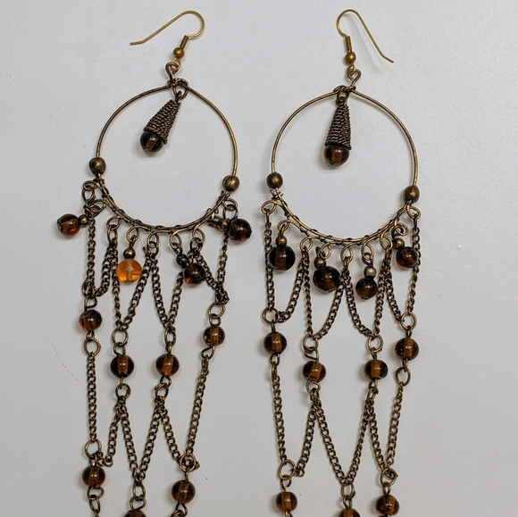 FREE W/ PURCHASE Long Shoulder Duster Earrings VTG - Picture 3 of 6